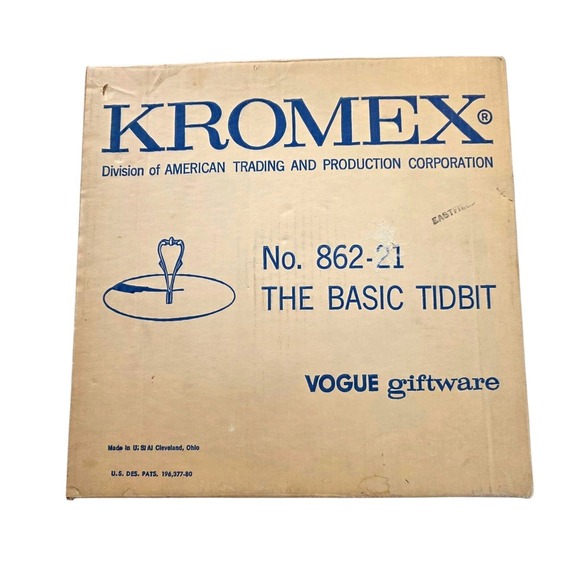 Kromex Other - Vtg Kromex No 862-21 The Basic Tidbit Tray Vogue Chrome Serving Stand New in Box